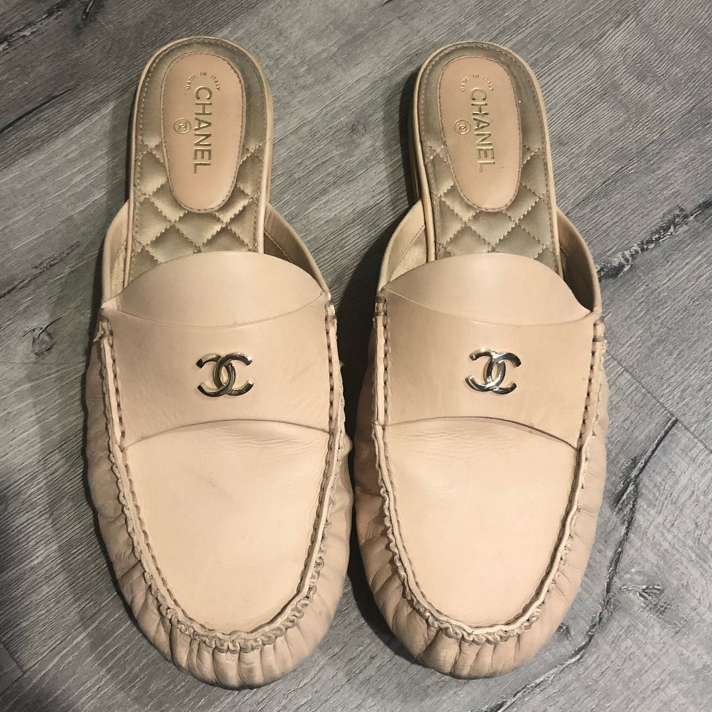 Chanel Nude Mules